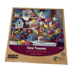 300 Piece Puzzle "Floral Treasures" by Vista Puzzles NIP!